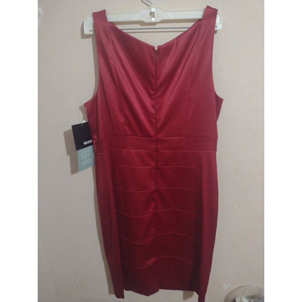NWT New Melrose Black Bodycon Dress Women's Size 14 Red - Picture 8 of 12
